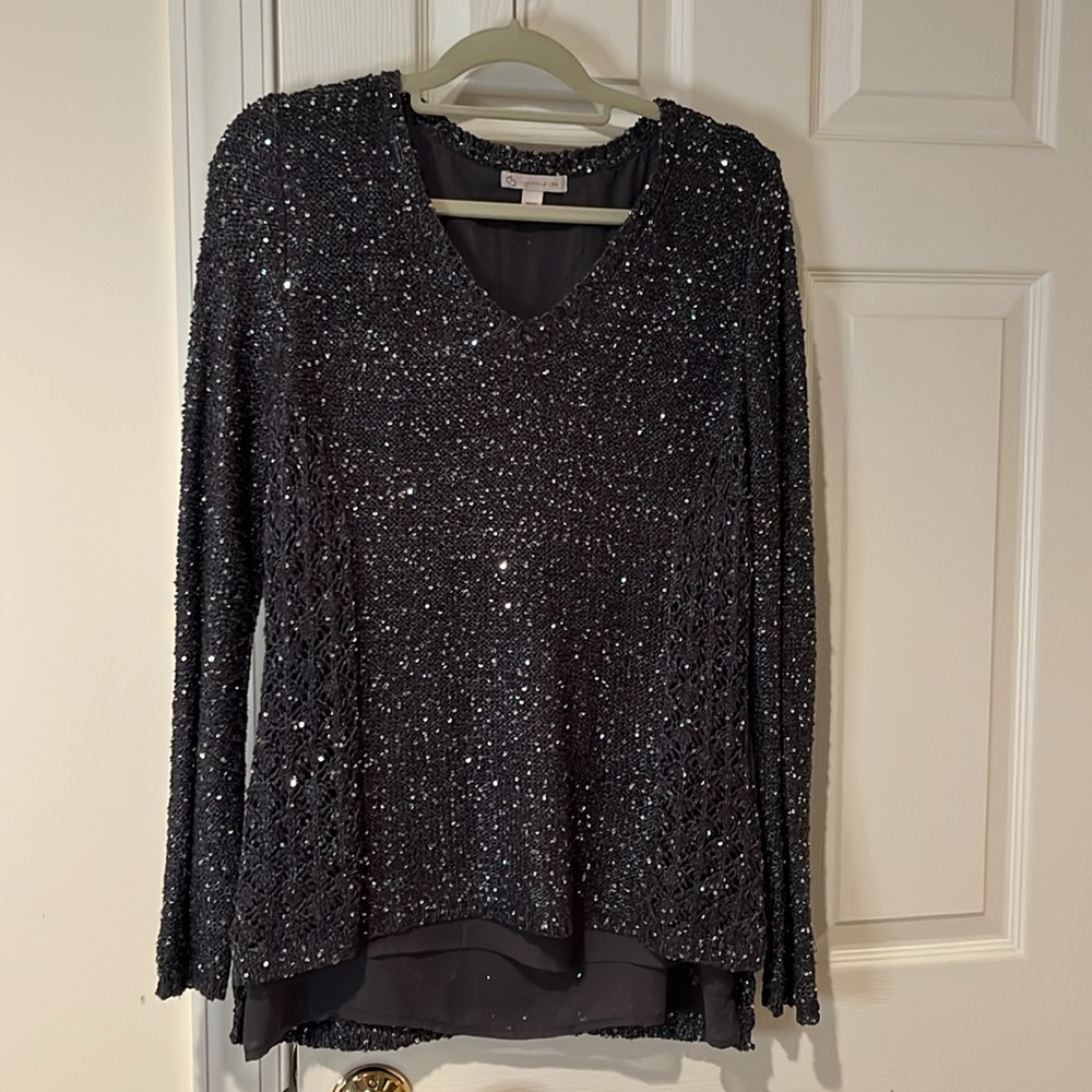 CB brand sparkly sweater with lining in excellent shape